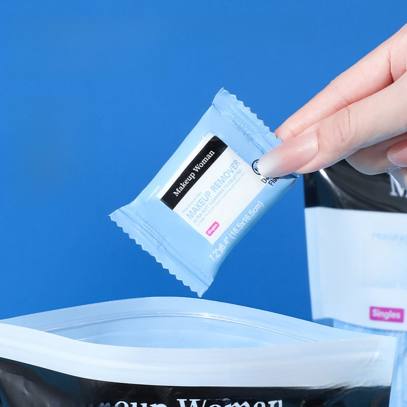 Disposable single-use makeup remover mini wet towels