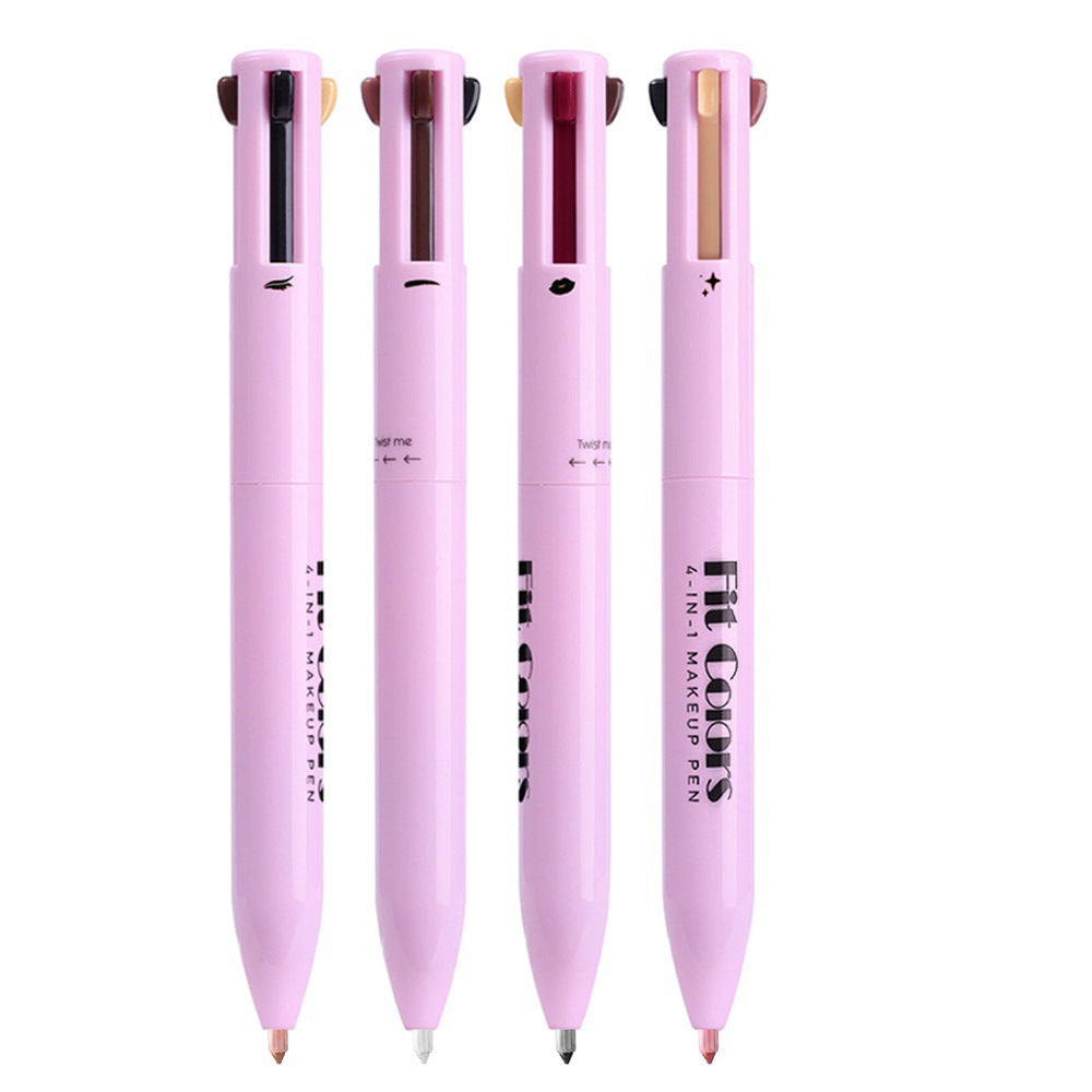 Four-in-one multi-functional portable makeup pen